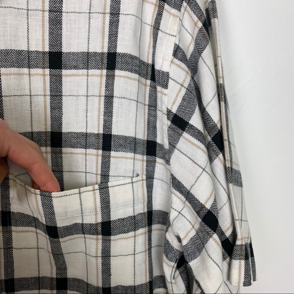 Metropolitan Lord & Taylor Linen Plaid Button Up Shirt - Picture 7 of 10